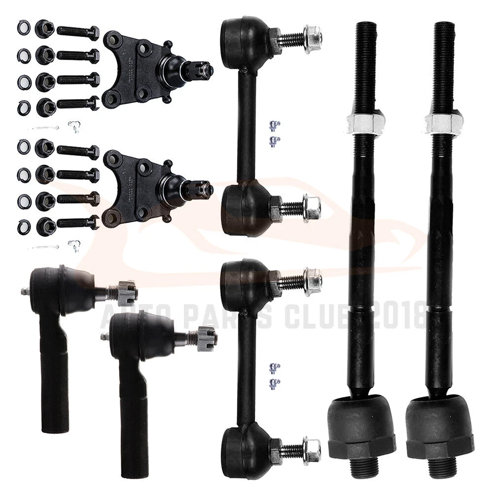 Set of 8 Front Lower Ball Joints and Sway Bar Tie Rods for Chevrolet Colorado (2004–2006)