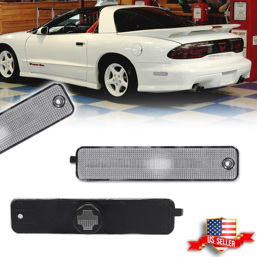 2X Clear Rear Bumper Side Marker Lights for Pontiac Firebird Trans AM (1993–2002)