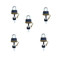 Set of 5 Heavy Duty Weatherproof Padlocks with 2 Keys for Fuel Cap Lock