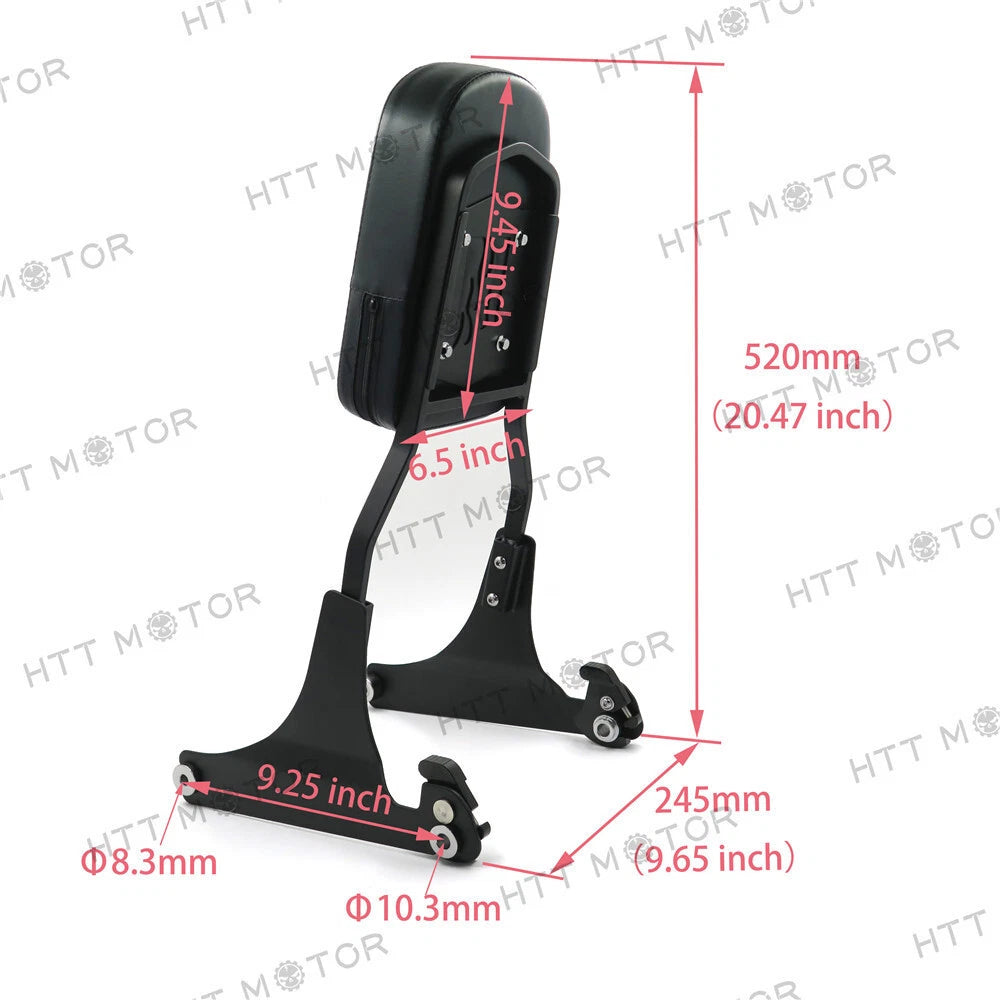 Flame Detachable Backrest Sissy Bar for Softail FLST FXST