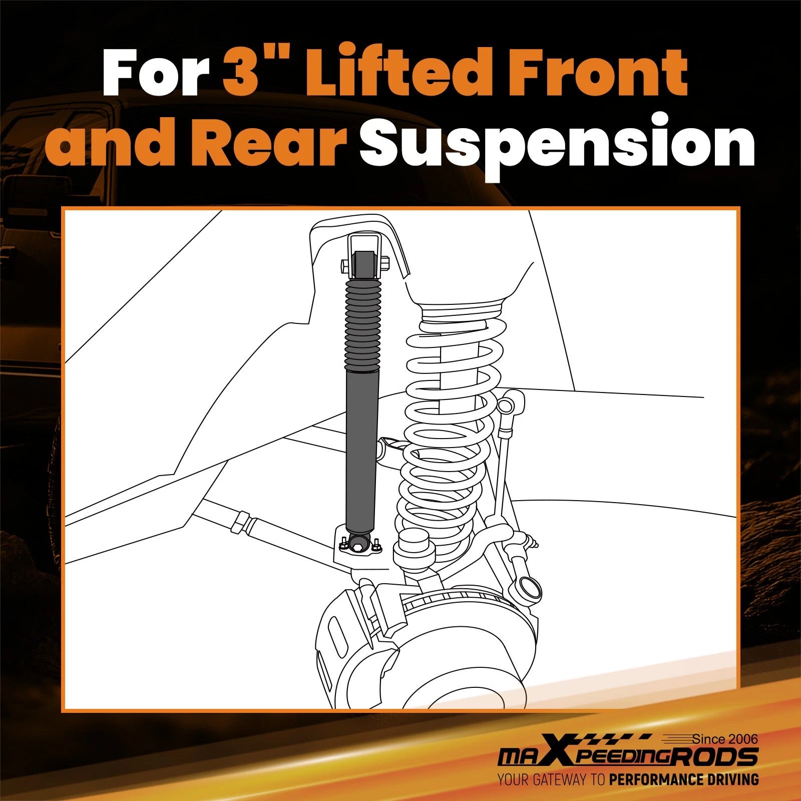 3" Lift Kit with Shocks, Struts & Control Arms for Ram 1500 4WD (2012–2018)
