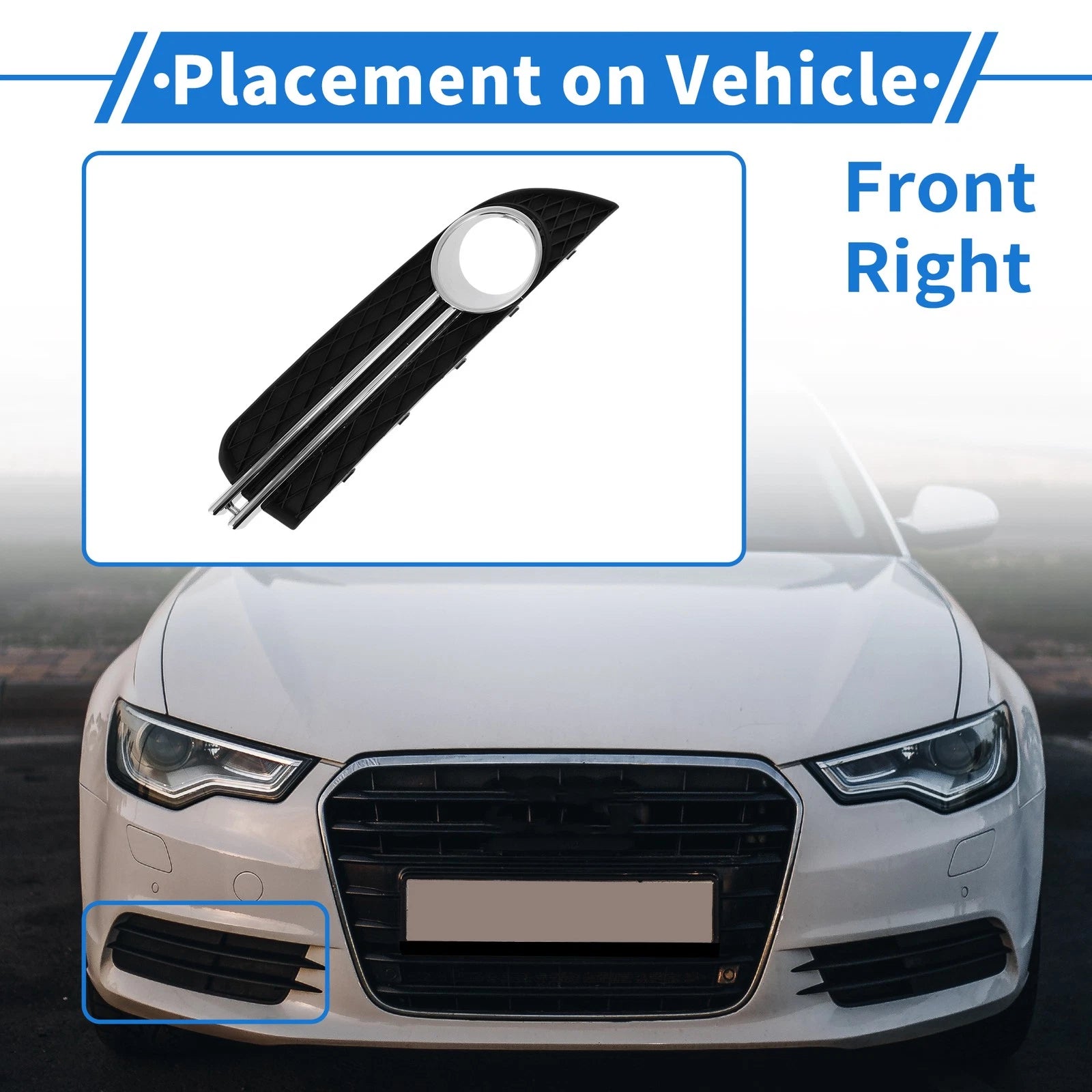1 Pc Fog Light Grill for Buick Regal (2009) No. 13264409/13264423