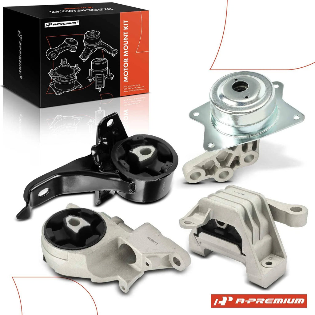 Set of 4 Engine Motor & Transmission Mounts for Chevy Malibu (2008–2010)