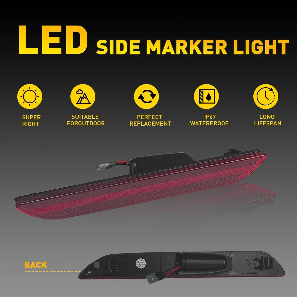2X LED Rear Marker Side Light for Ford Mustang (2015-2022)