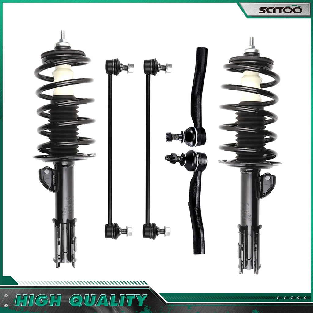 Front Struts Kit with Coil Spring, Sway Bars, Tie Rods for Toyota Prius C (2012–2015)