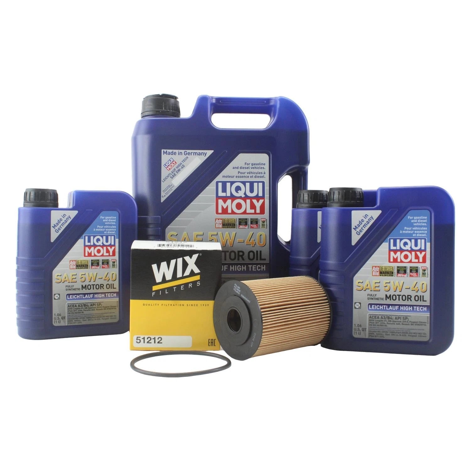 Engine Oil Change Kit 5W40 for Audi A8 Quattro (2000–2002) - 8L Liqui Moly, Wix