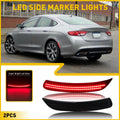 Set of 2 Smoked Lens Rear Bumper Side Marker Lights for Chrysler 200 (2015–2017)