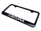 License Plate Frame Black Plastic with White Acura Logo for Acura (2000–2024)