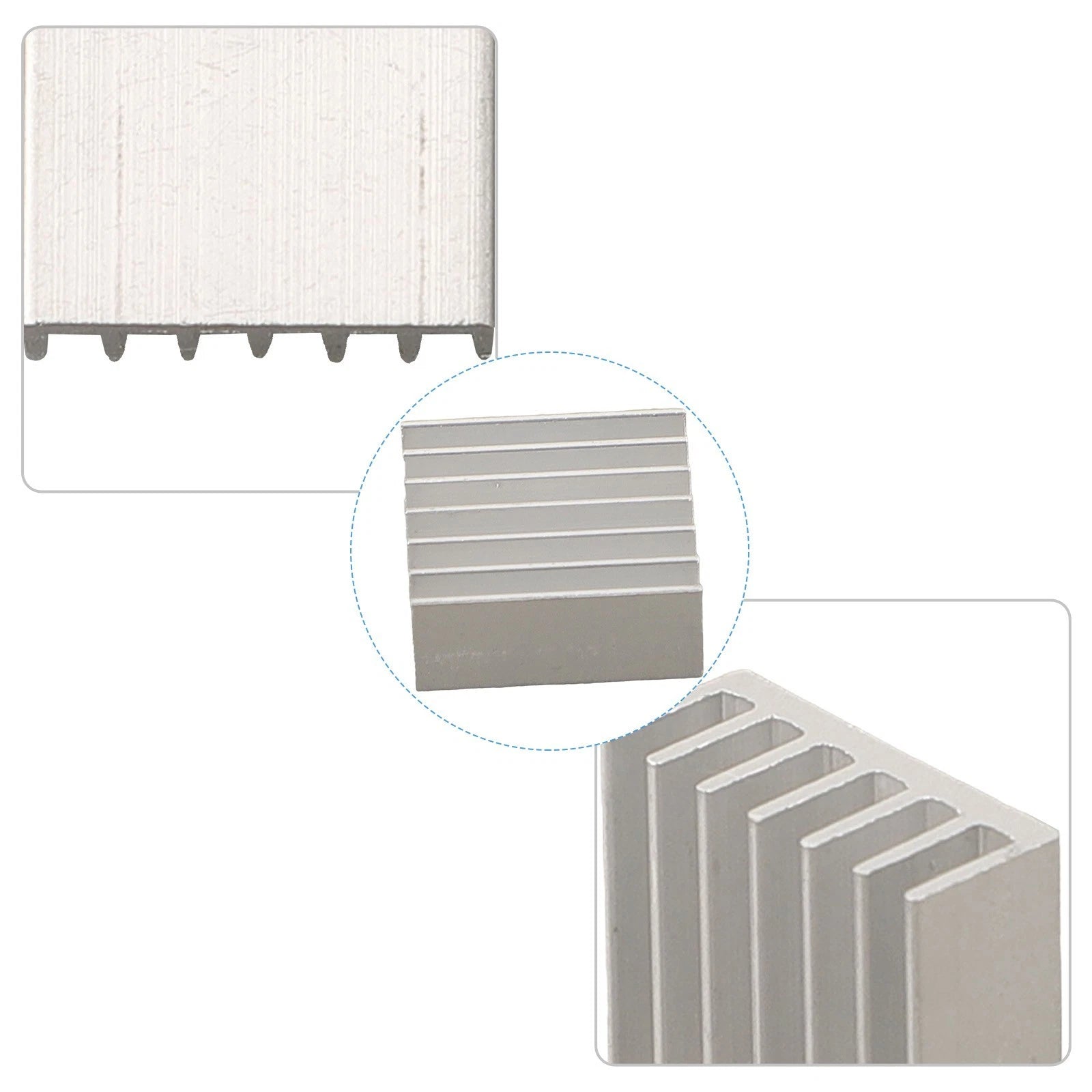 Set of 10 Aluminum Heatsink Chips for Computer Radiator (14x14x6mm)