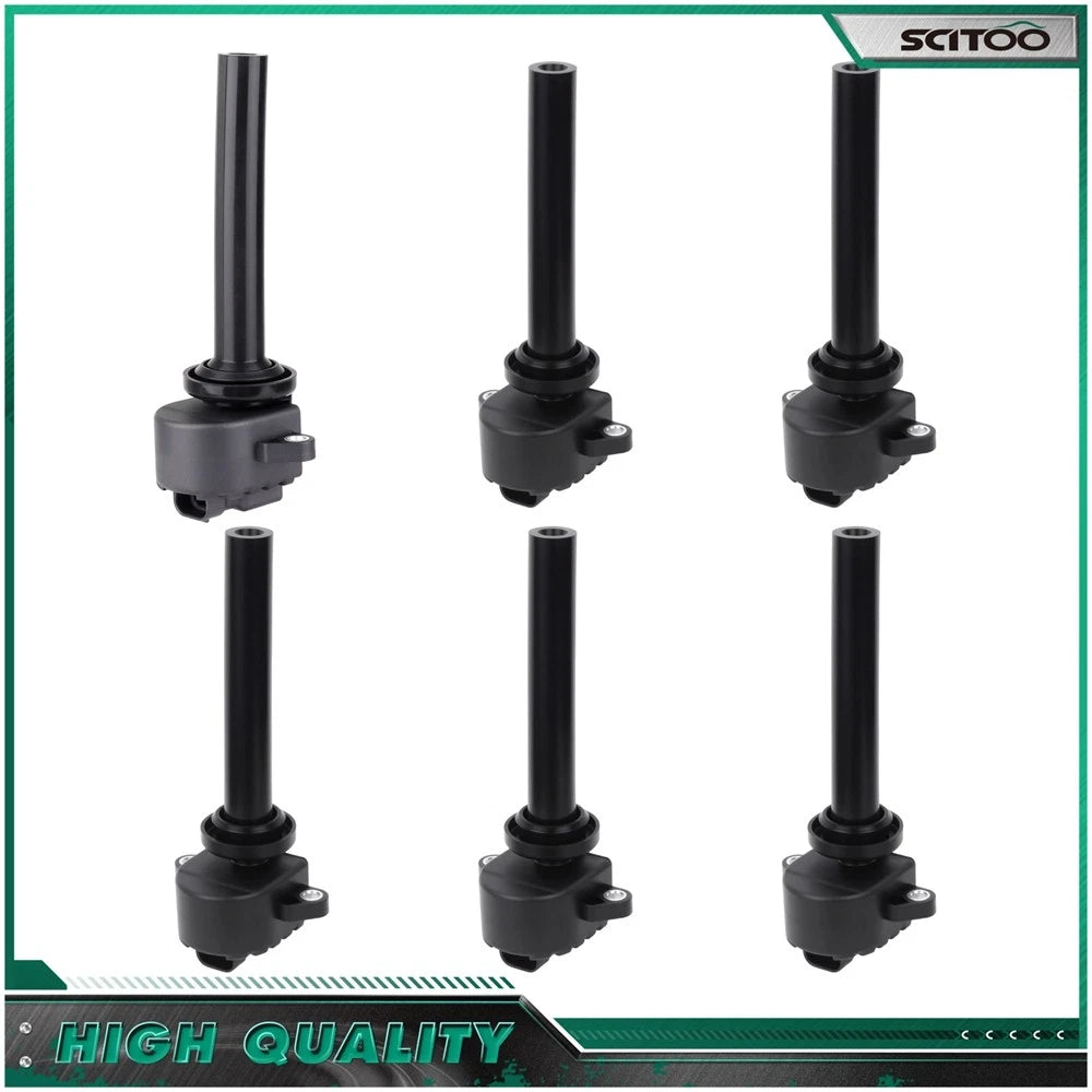 Set of 6 Ignition Coils for Honda Passport, Isuzu Amigo, Rodeo, Axiom, Trooper (3.3L, 3.5L)