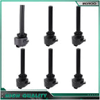 Set of 6 Ignition Coils for Honda Passport, Isuzu Amigo, Rodeo, Axiom, Trooper (3.3L, 3.5L)