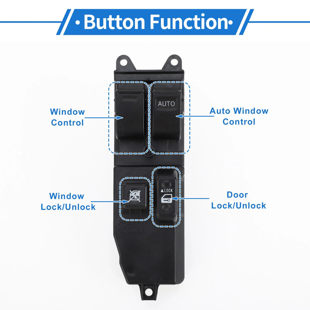 Front Right Power Window Switch for Toyota Hiace KDH200R (2005–2014) No. 8482026201