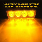 2X Yellow LED Grill Strobe Light for Universal Vehicles (2010–2023)