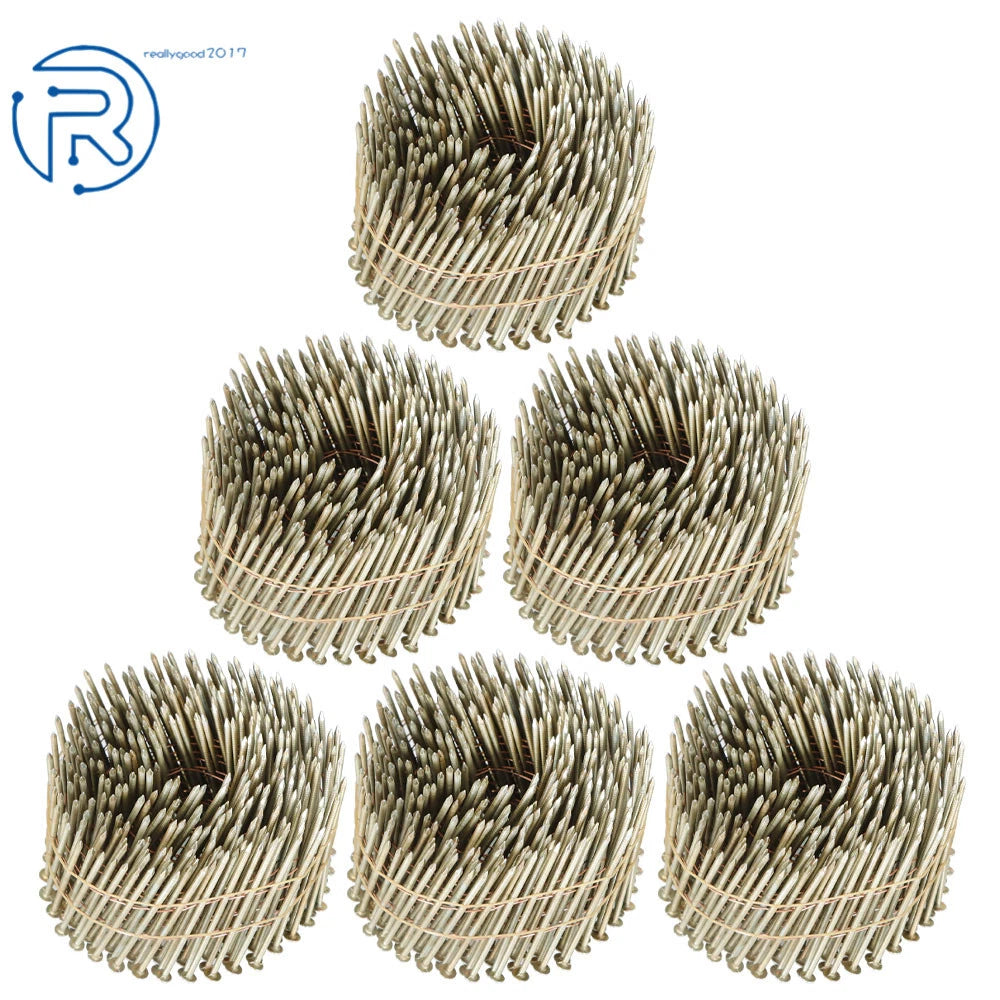 2X 2-1/2" 15 Degree Wire Coil Ring Shank Galvanized Siding Nails