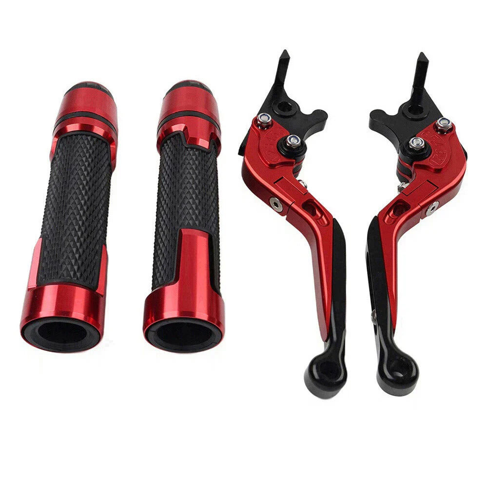 Red Extendable Brake Clutch Lever Grip Set for Yamaha XSR900 (2016-2023)