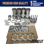 Overhaul Rebuild Kit with Liner for Kubota Engine (V1305, V1305-B)