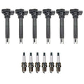 Set of 6 Ignition Coils & Spark Plugs for Audi Q5 3.2 V6 (2009)