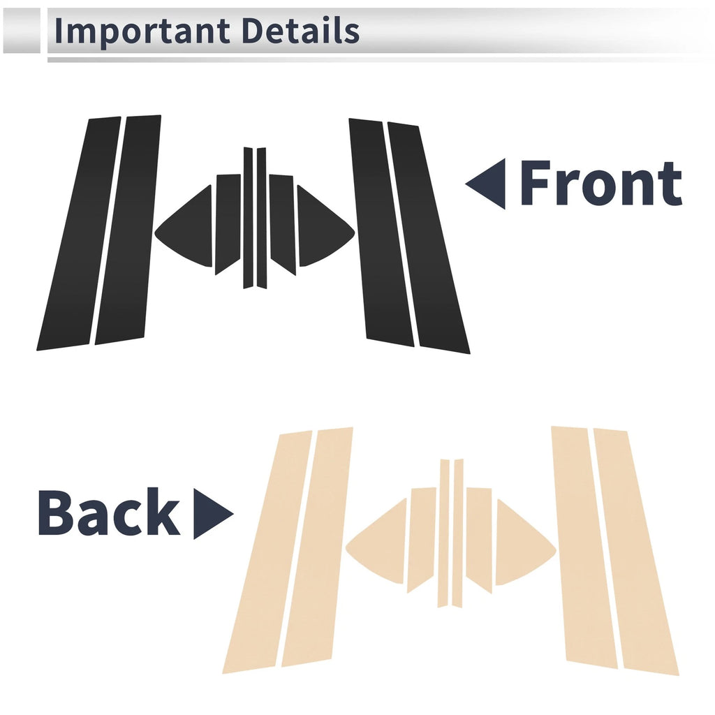 10X Door Pillar Window Trim for Mazda 6 (2009–2013) Black