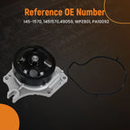 Coolant Water Pump for Mazda 2 L4 1.5L (2011–2015) 145-1570, 49059 Aluminum