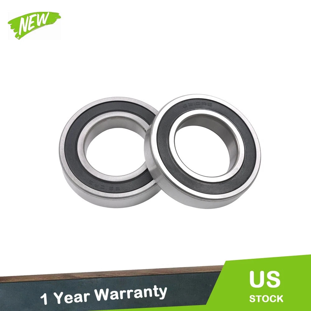 Set of 2 Rubber Sealed 6210-2RS C3 Bearings for Industrial Use (50x90x20mm)