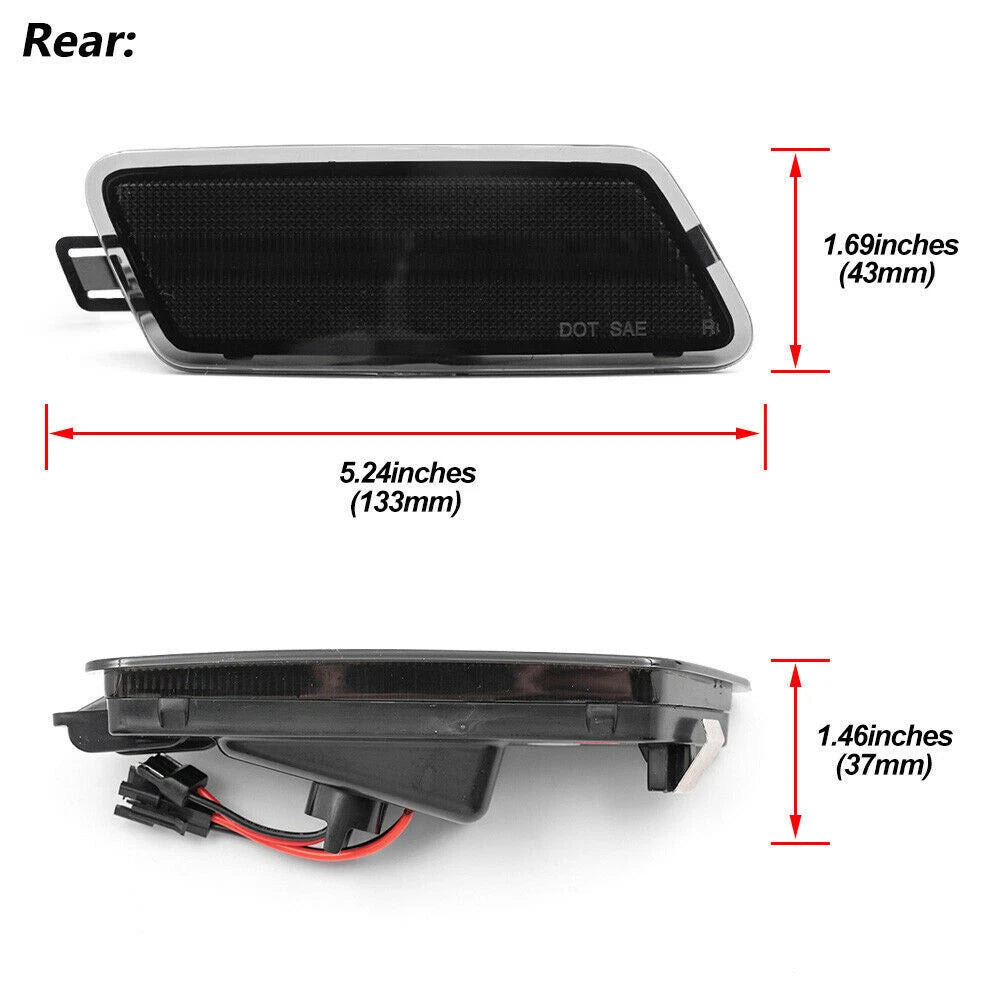 Set of 4 Smoked LED Side Marker Lights for Audi A7 S7 RS7 (2012–2018)