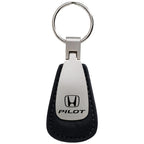 Black Leather Teardrop Keychain - Officially Licensed for Honda Pilot