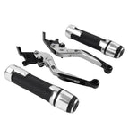Silver Extendable Brake Clutch Levers & Handlebar Grips for BMW G310R G310GS