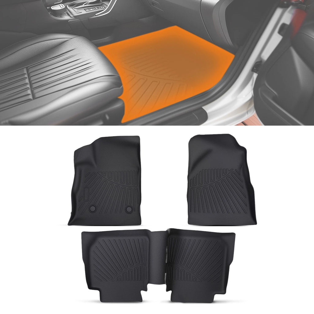 Set of 4 Car Floor Mats for Cadillac XT5 (2017–2025) Black TPE All Weather