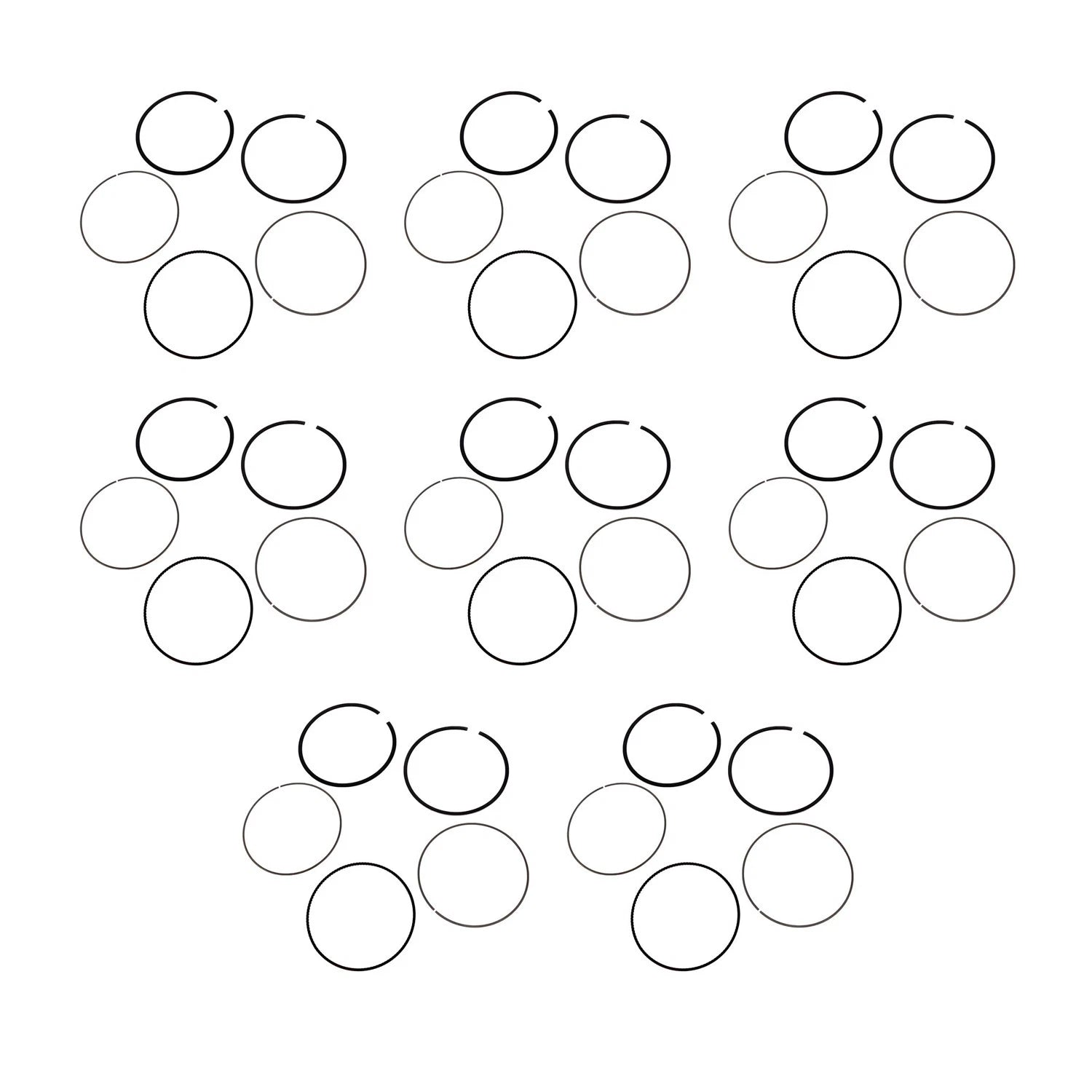 8pc Engine Piston Ring Set for Cadillac CTS, Chevrolet Camaro, Corvette