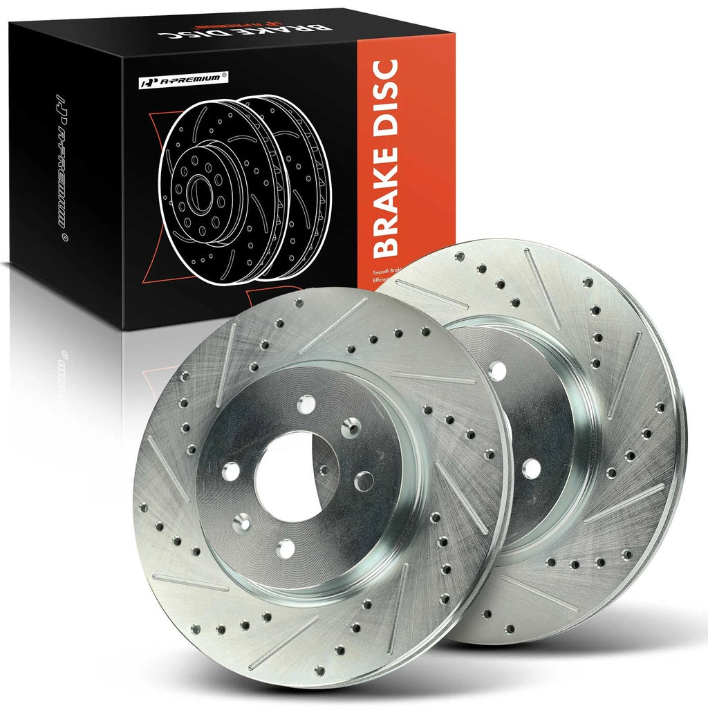 Front Side Drilled Brake Rotors for Hyundai Accent (2018–2020) Kia Rio