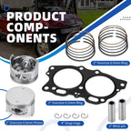 Oversize 0.5mm Piston Ring Kit for EZGO Golf Cart Robin 350cc (1996–2008)