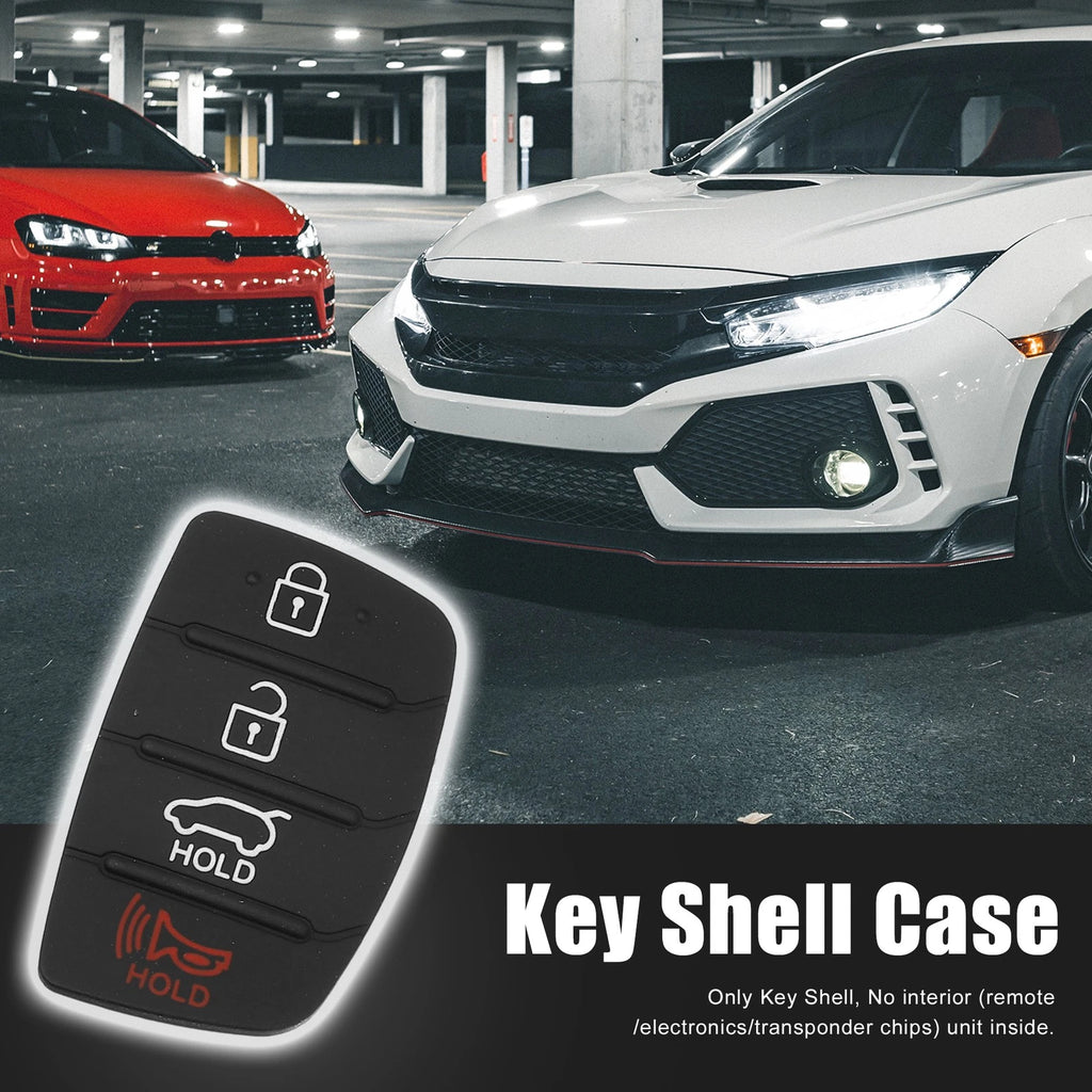 Set of 4 Button Car Remote Fob Case Cover Rubber Pad for Hyundai 