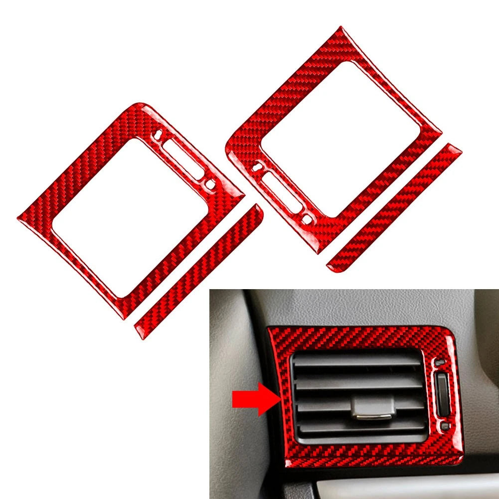 Dashboard Side Air Vent Outlet Cover Trim for Subaru WRX STi (2015–2021) Carbon Red