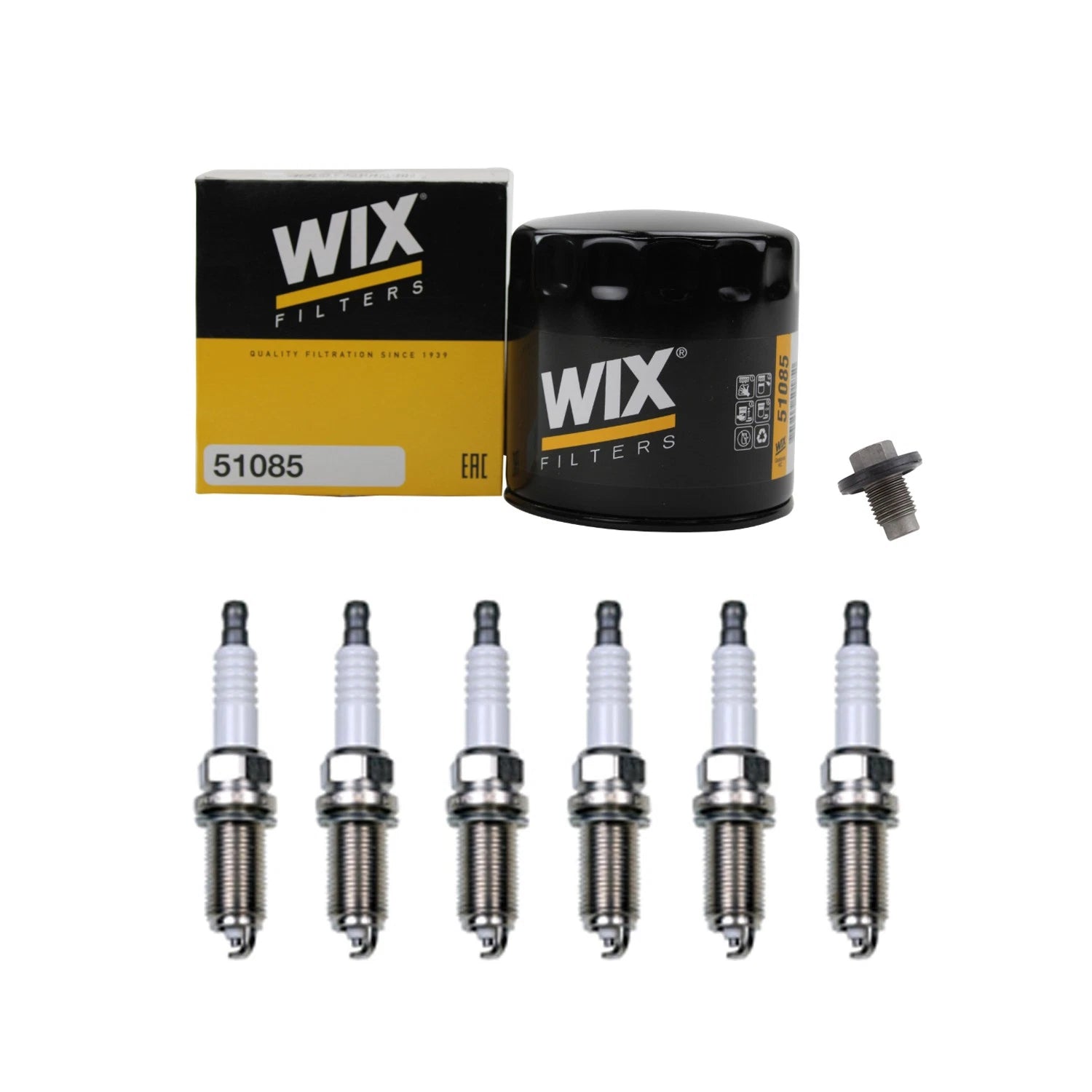 Wix Engine Oil Filter & NGK 6 Platinum Spark Plugs Kit for Charger Sebring (2007–2010)