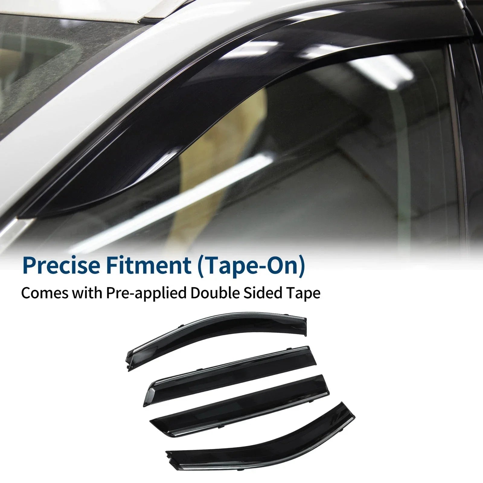Car Window Deflectors for Hyundai Santa Fe Side Window Vent Visors (2007-2012)