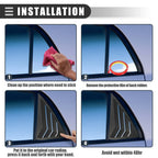 Set of 2 Rear Side Window Louvers Vent Cover for Nissan Sentra 