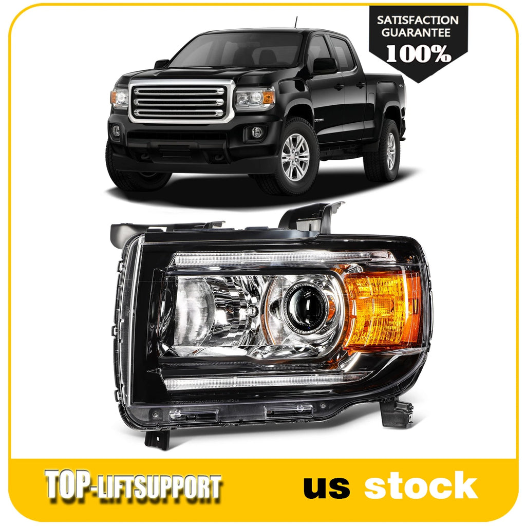 Driver Side Headlight for GMC Canyon (2015–2022) with Bulbs and DRL