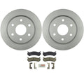 2X Bosch Rear Vented Rotors & Ceramic Brake Pads for Cadillac GMC