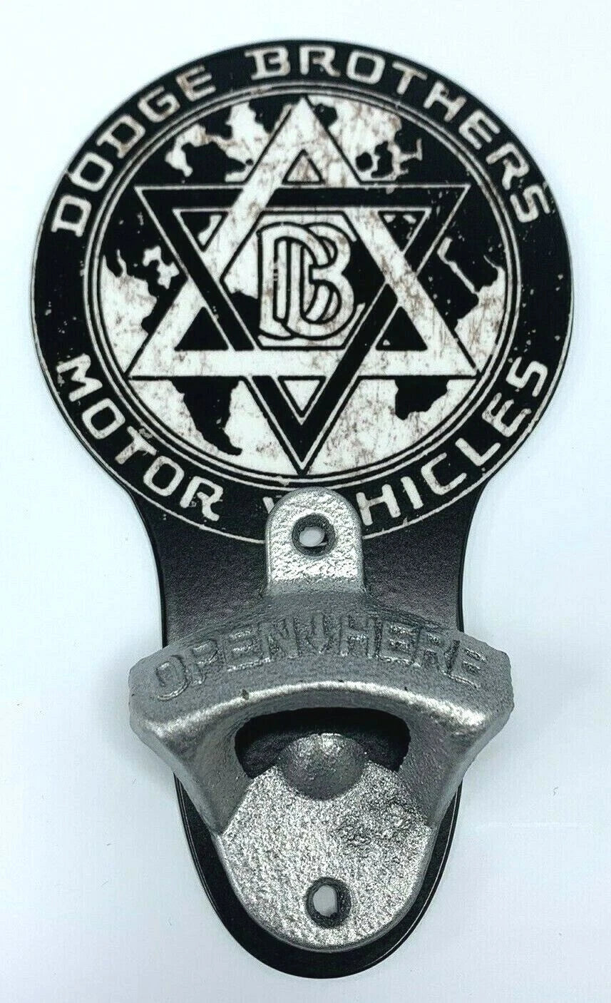 Metal Bottle Opener Wall Mount Vintage Style for Dodge Brothers Motor Vehicles