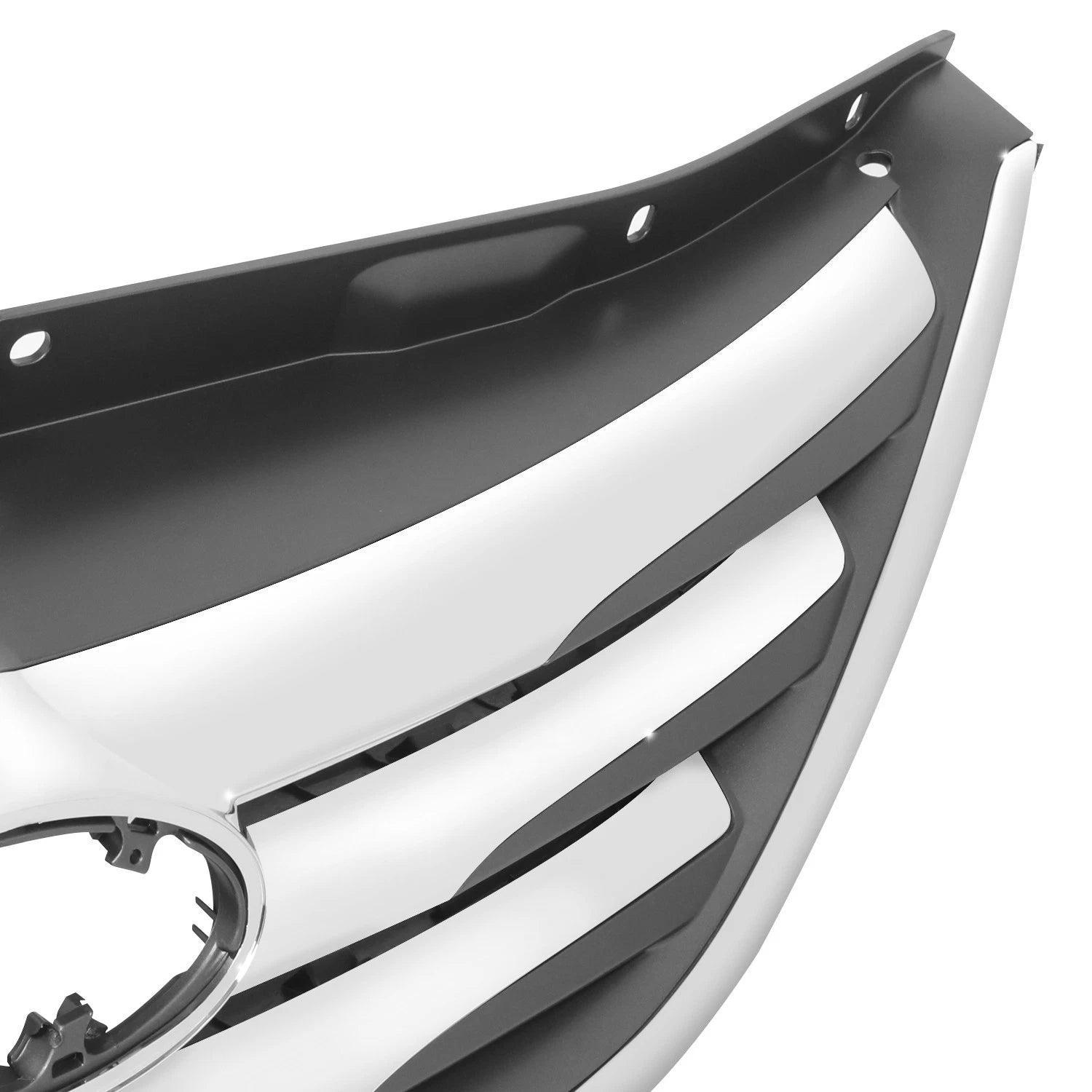 Front Bumper Grille Shell for Hyundai Sonata (2014) Chrome Horizontal Slats