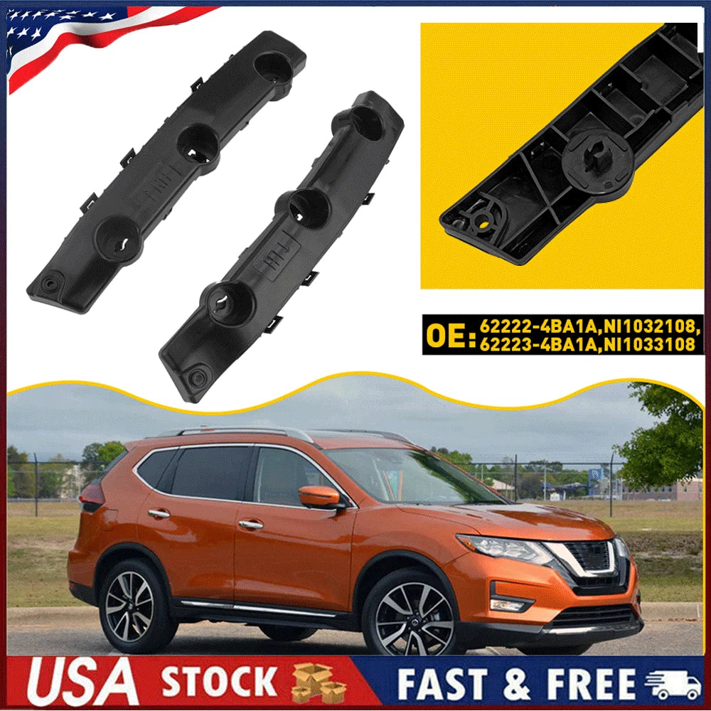 Set of 2 Bumper Brackets for Nissan Rogue (2014â2019)