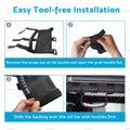 2X Off Road Roll Grab Bar Handles for Jeep Wrangler (JT, JL, JK, TJ) Black