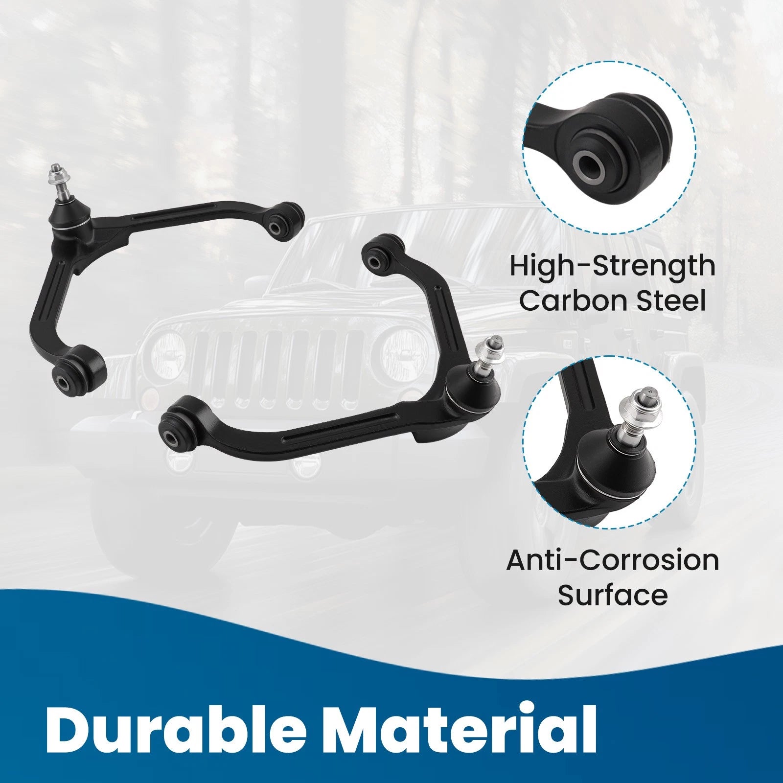8pc Front Upper Control Arm Tie Rod End for Jeep Liberty (2002–2004) EV402 K3198