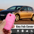 Pink Silicone Key Fob Shell for Volkswagen GTI CC (3 Button)