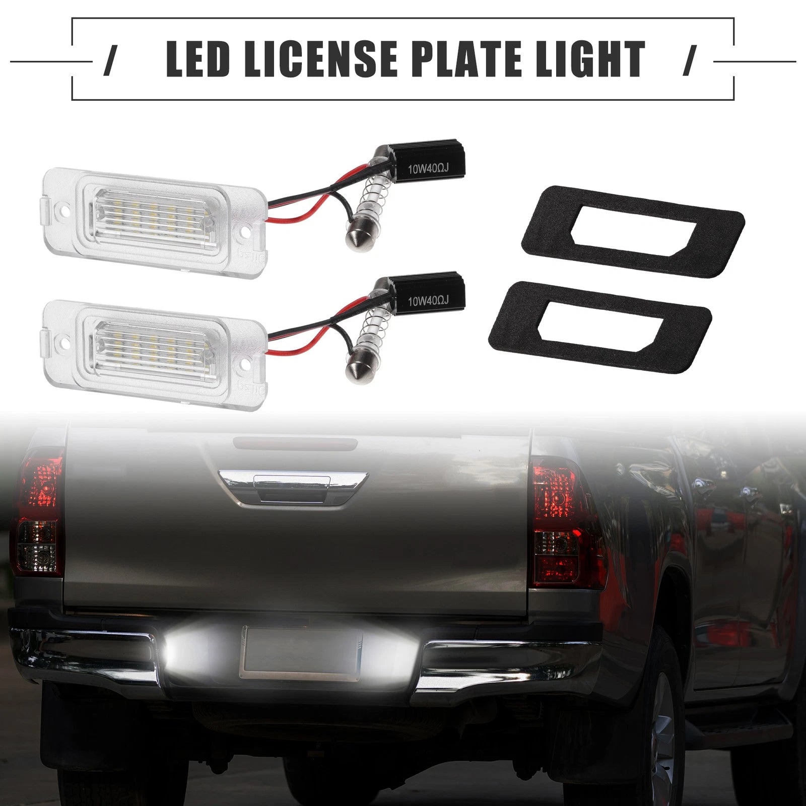 2X LED License Plate Light for Mercedes-Benz GL550 (2008–2012) No.A2518200066