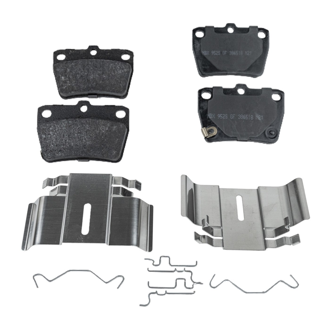 Set of 4 NAO Brake Pads for Toyota RAV4 (2004–2005)