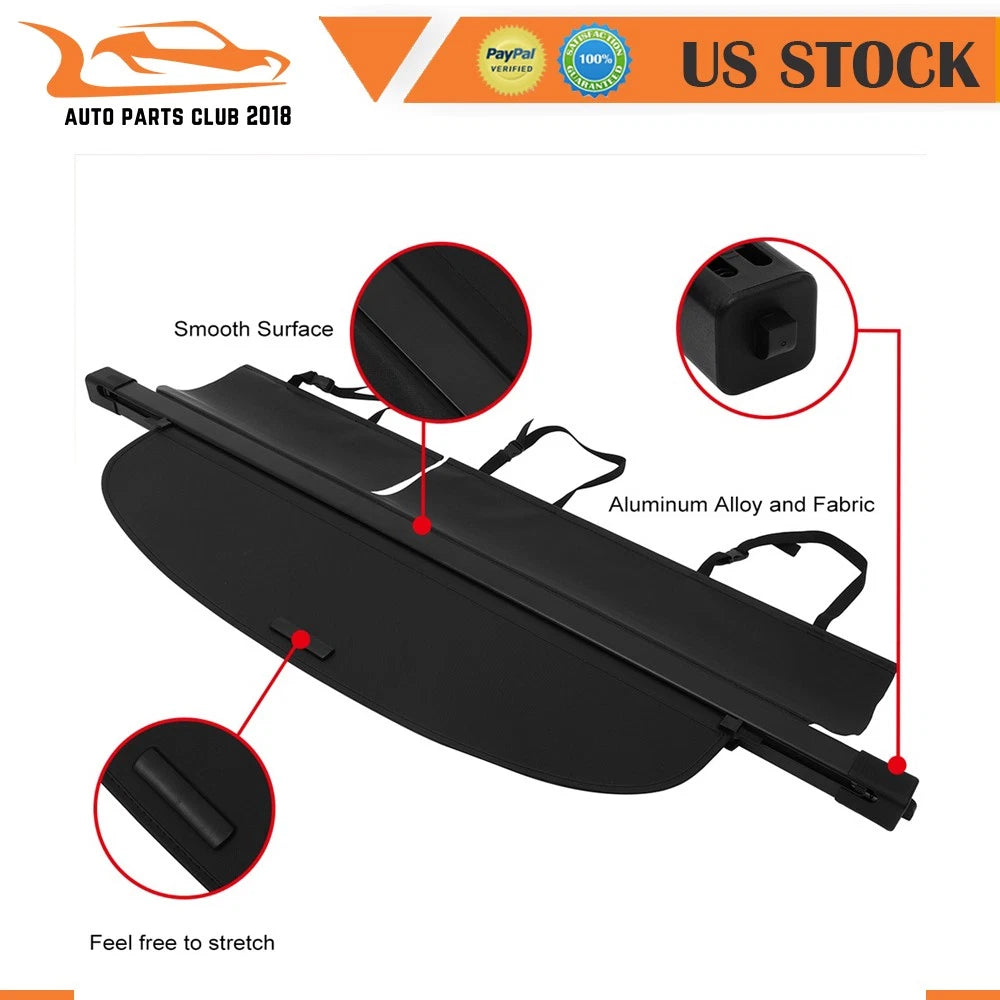 Trunk Cargo Cover Shield for Jeep Cherokee (2014–2018)