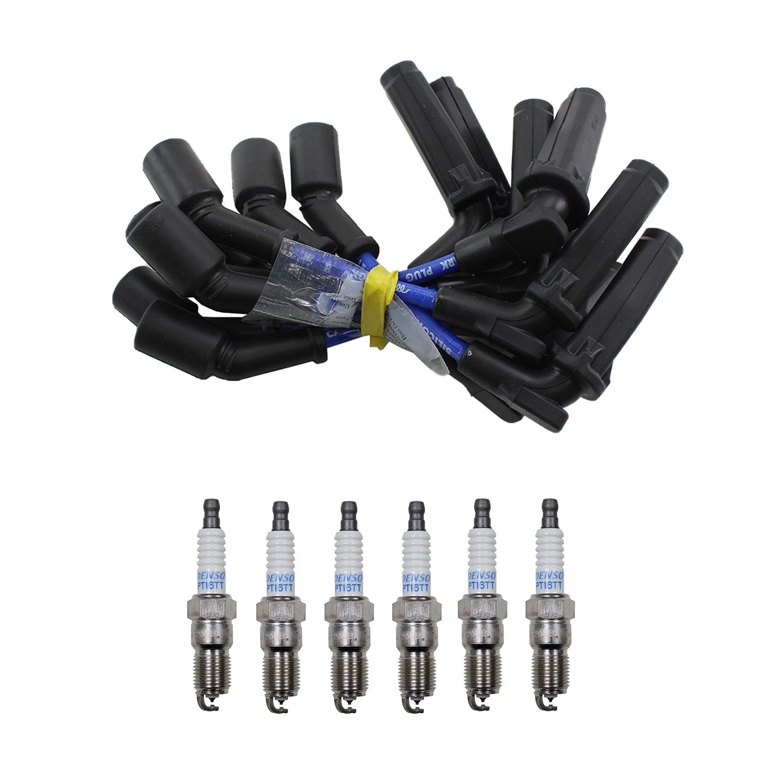 NGK Wire Set & Denso 8 Platinum TT Spark Plugs for Impala Suburban 1500 (2000–2006)