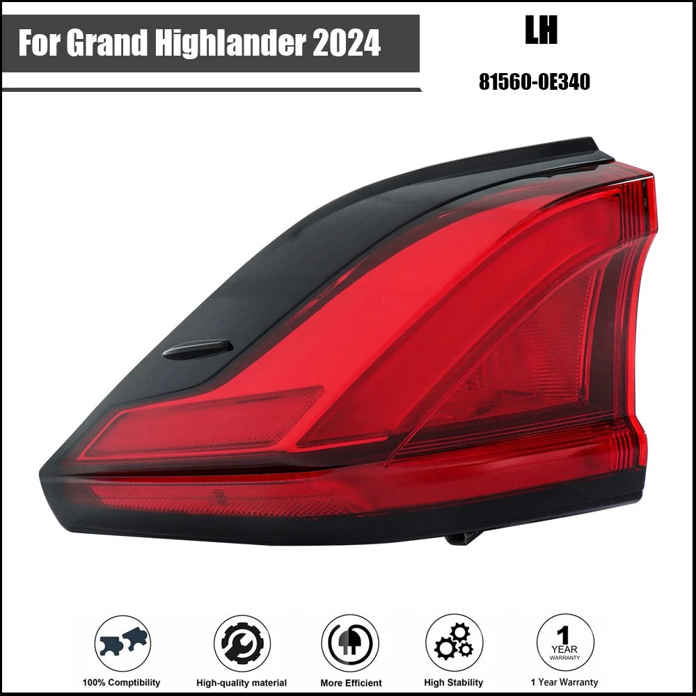 Left Tail Light for Grand Highlander (2024) LED Clear