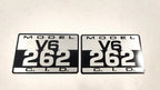 2X Aluminum 262 Decal for Crusader 262 V6 (1990–1995)